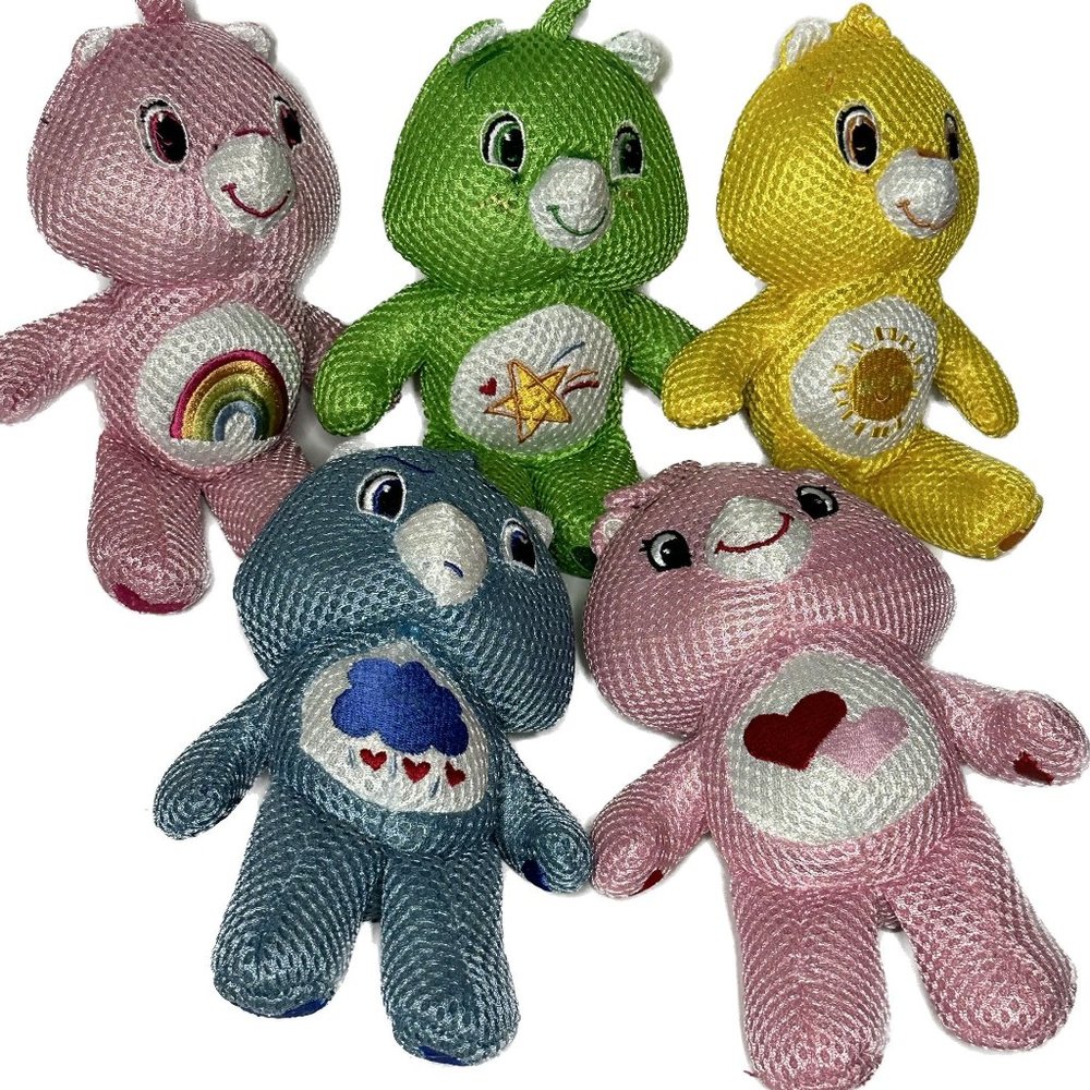 Care Bears Splish Splashers- Set of 5 Bears- New Without Tags